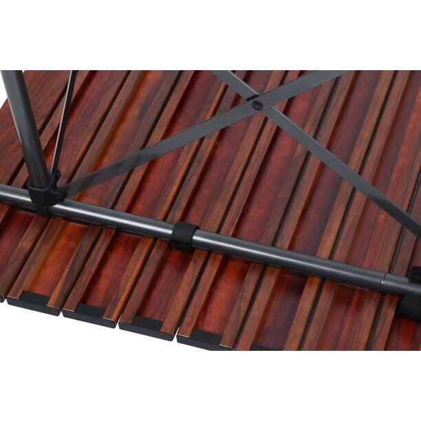 Brown Outdoor Aluminum Camping Table: Portable, Folding, Adjustable