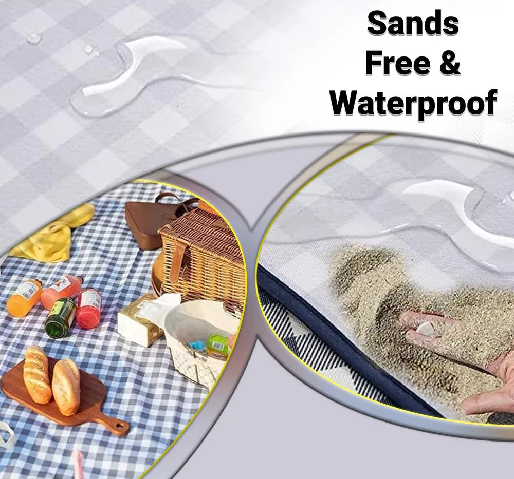 Waterproof XL Outdoor Mat Perfect for Picnics, Camping - 79''x77''