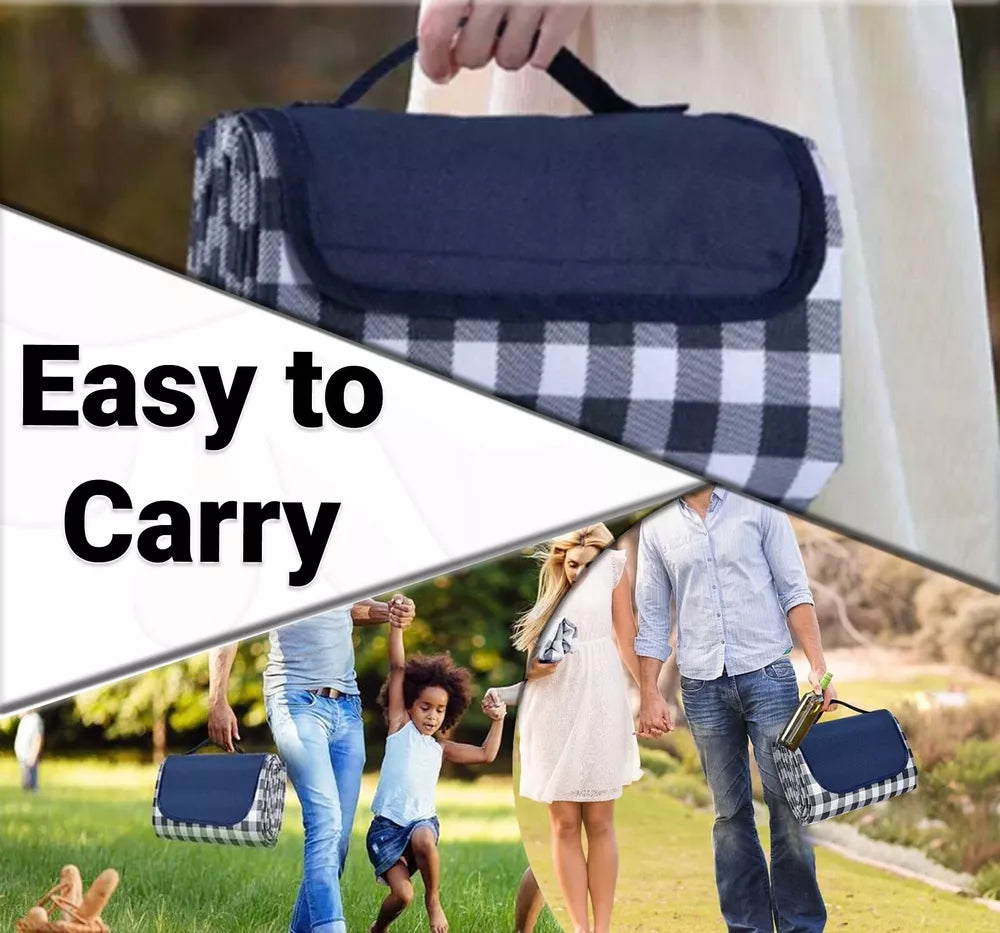 Waterproof XL Outdoor Mat Perfect for Picnics, Camping - 79''x77''