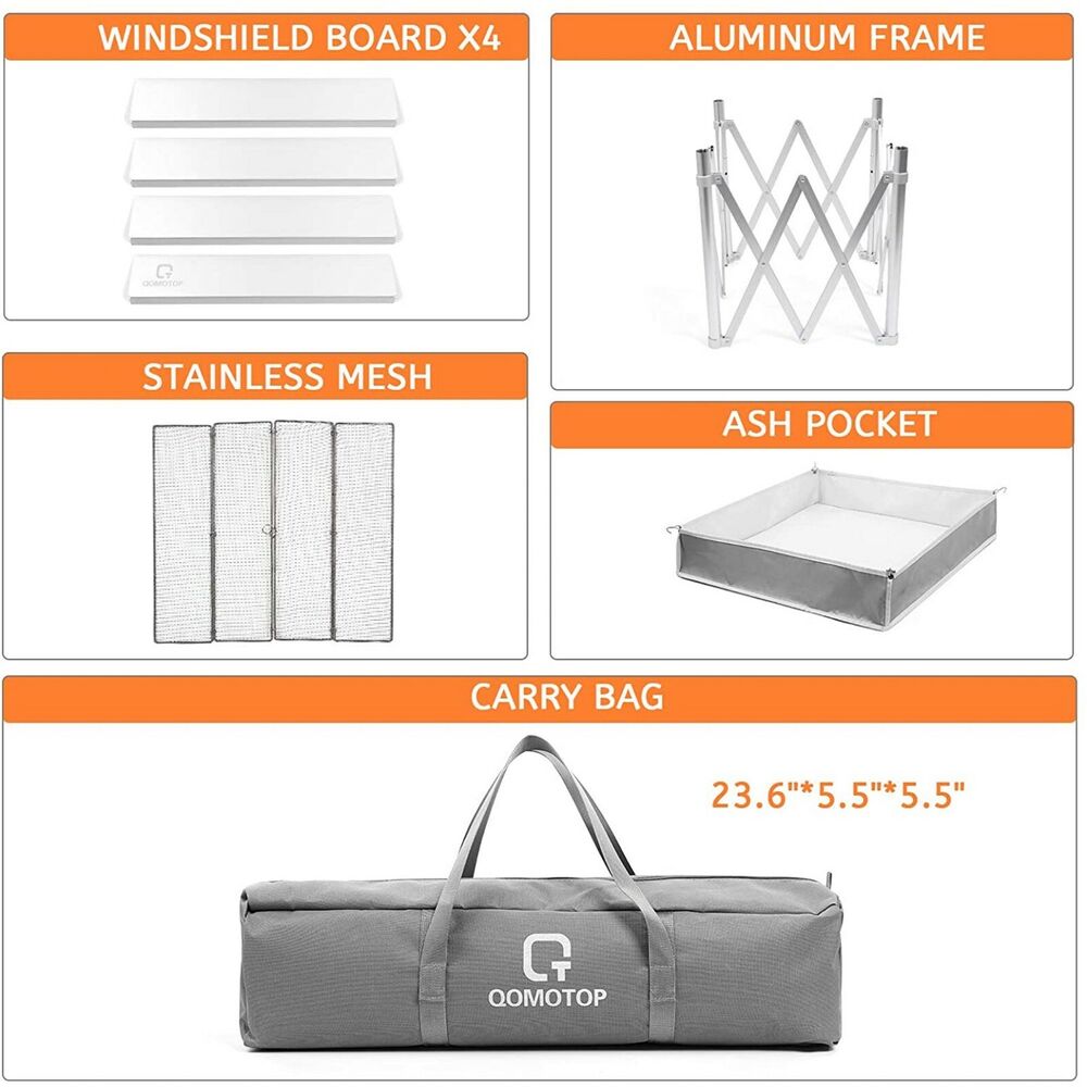 24'' Outdoor Fire Pit with Heat Shield - Fireplace Heater