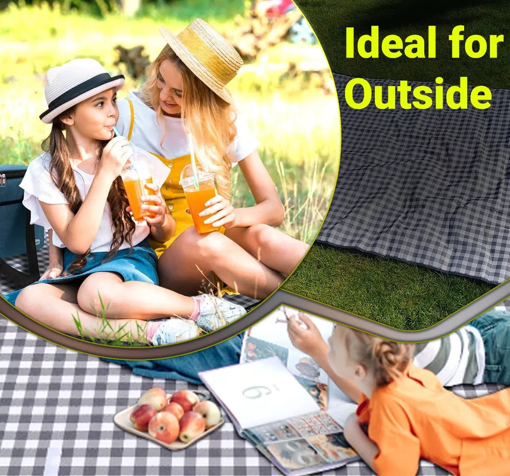 Waterproof XL Outdoor Mat Perfect for Picnics, Camping - 79''x77''