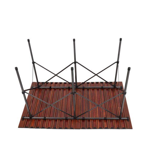 Brown Outdoor Aluminum Camping Table: Portable, Folding, Adjustable