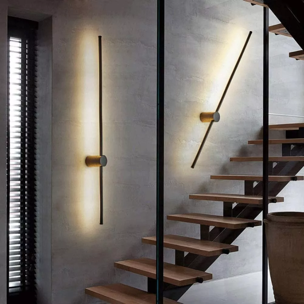 LED Outdoor Wall Light Fixture - Waterproof Luminous Line Design for Patios, Gardens & Walkways