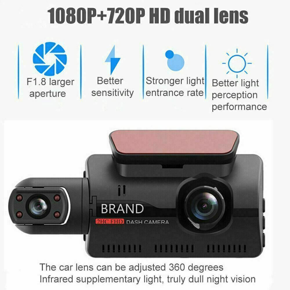 1080P Dual Lens Car DVR Dash Cam Video Recorder