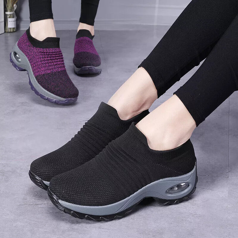 Women's Slip-On Orthopedic Trainers | Air Cushion Comfort, Breathable Mesh & Non-Slip Sole for Everyday Wear and Active Lifestyle