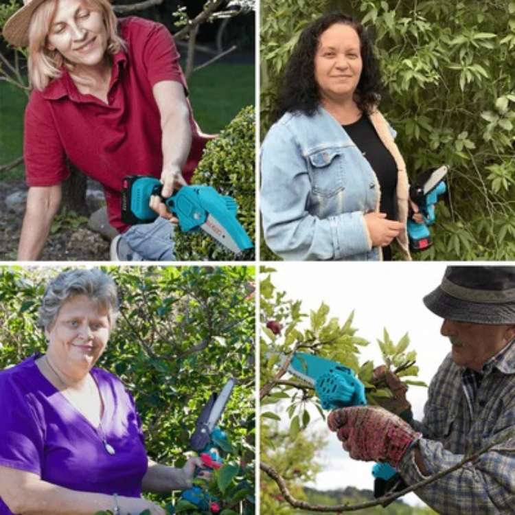 Cordless Electric Chainsaw | Lightweight, Ergonomic Design & Ideal for Effortless Pruning and Trimming