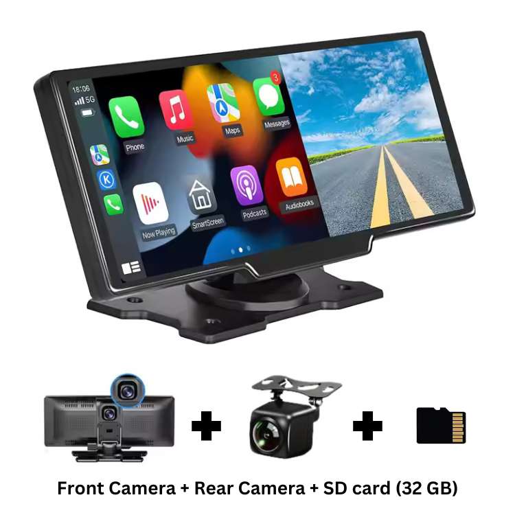 10.25” Wireless CarPlay & Android Auto Display | Ultra-Wide HD Screen for Easy Navigation & Hands-Free Calls in Your Car
