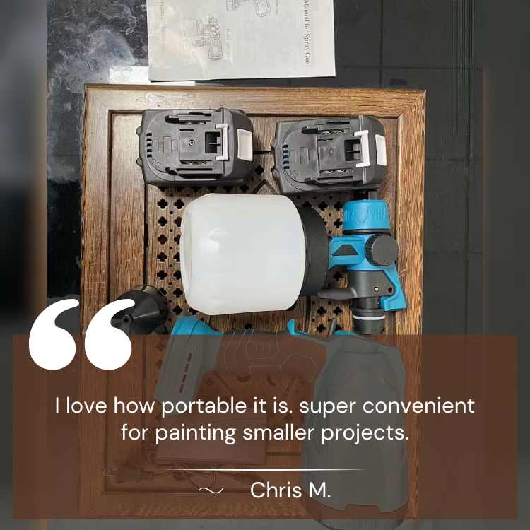 Cordless Paint Sprayer | PrecisionFlow Atomization, Ultra-Fine Spray Patterns for Home Projects and DIY Tasks