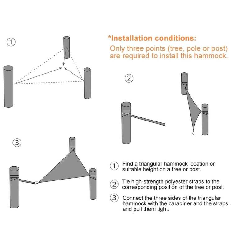 Triangle Mesh Camping Hammock | Spacious, Durable & Supports Up to 660 lbs for Outdoor Adventures