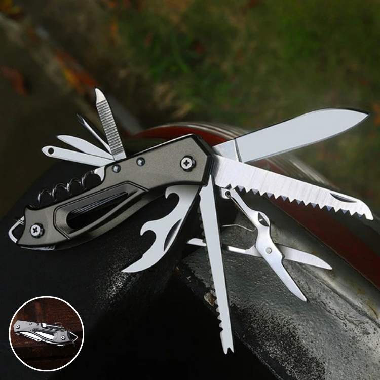 Multifunction Swiss Knife | Compact, Durable Stainless Steel Tool for Camping, Hiking & Everyday Use