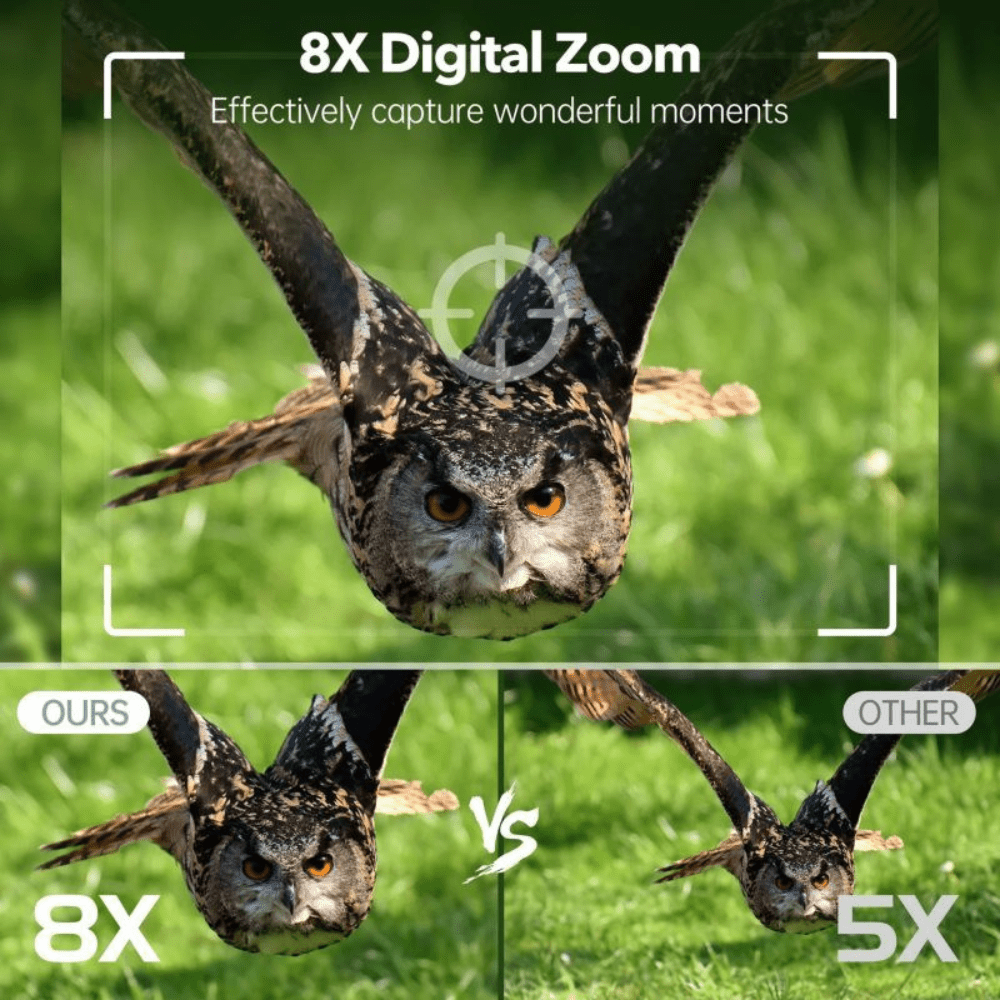 Ultra HD Night Binoculars | 8X Zoom, 7-Level Infrared & 4K Recording for Wildlife Observation and Nighttime Adventures
