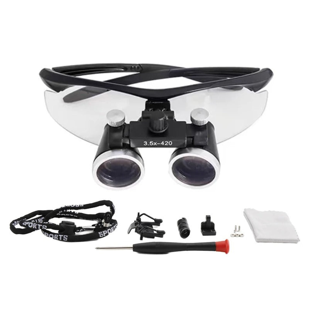 Dental Loupes Magnifier with & LED Headlight for Precision Work