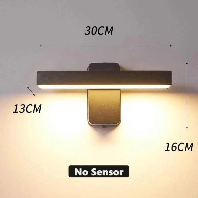 PIR Motion Sensor Outdoor Wall Light | IP65 Waterproof, Rotatable Design & Adjustable Length for Gardens and Entrances