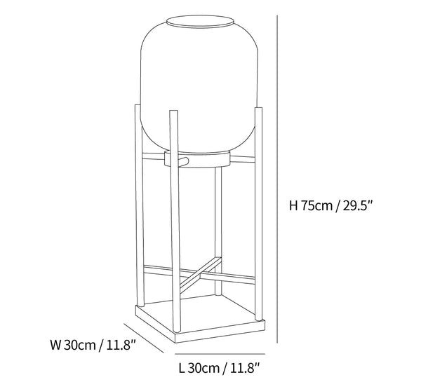 Solar Floor Lamp Lantern - Waterproof LED Outdoor Lighting for Patios, Gardens, and Backyards