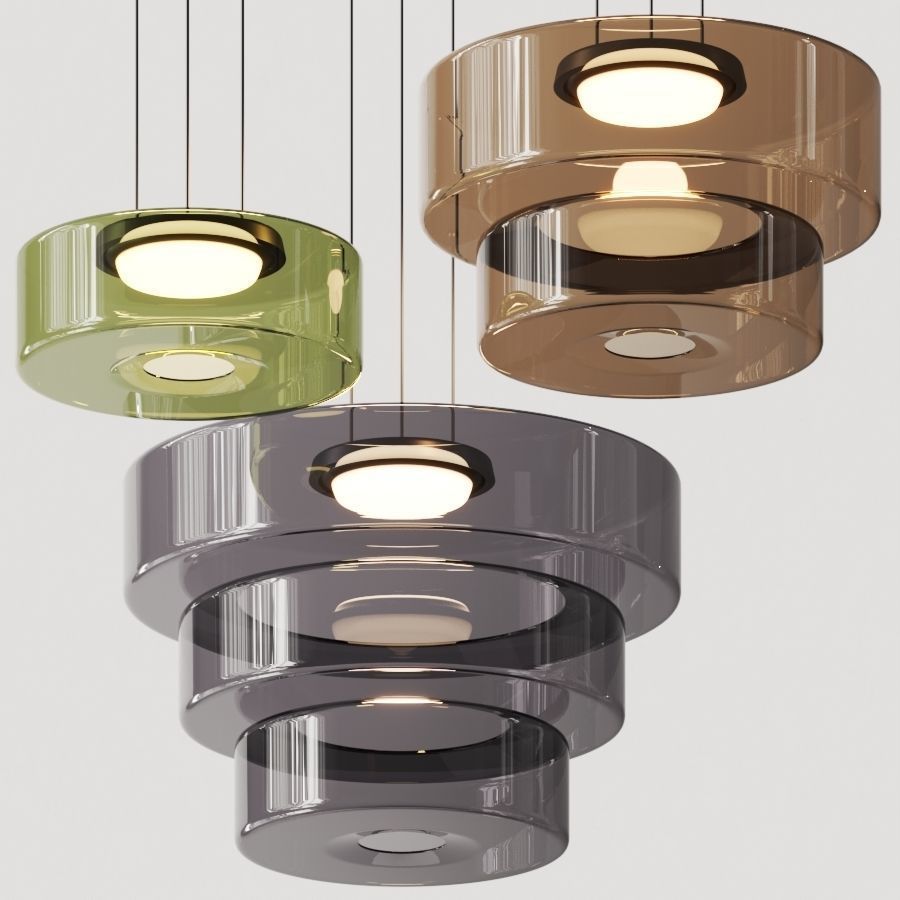 Bauhaus Style Glass Pendant Light Fixture for Kitchen Island & Dining Room