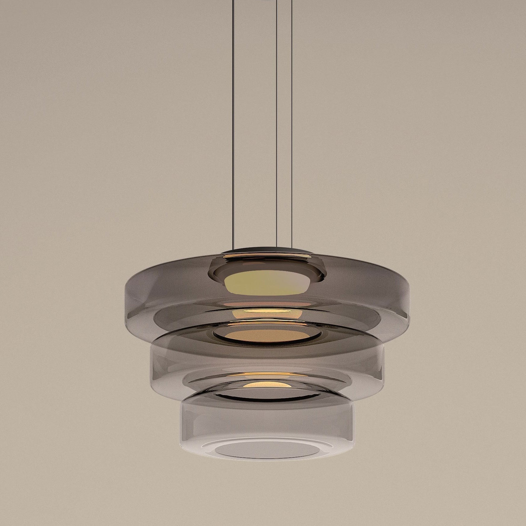 Bauhaus Style Glass Pendant Light Fixture for Kitchen Island & Dining Room