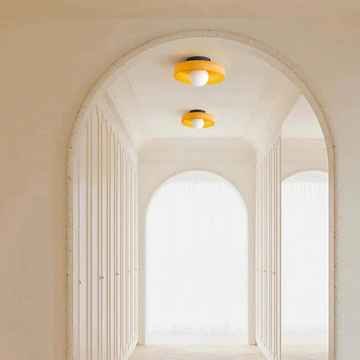 Modern Round LED Ceiling Light Fixture - Energy-Efficient Lighting for Living Room & Kitchen Spaces
