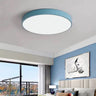Modern Round LED Ceiling Lamp Pink Gray Metal Living Room