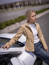 Women’s Casual Motorcycle Jacket – Simple & Versatile Everyday Outerwear