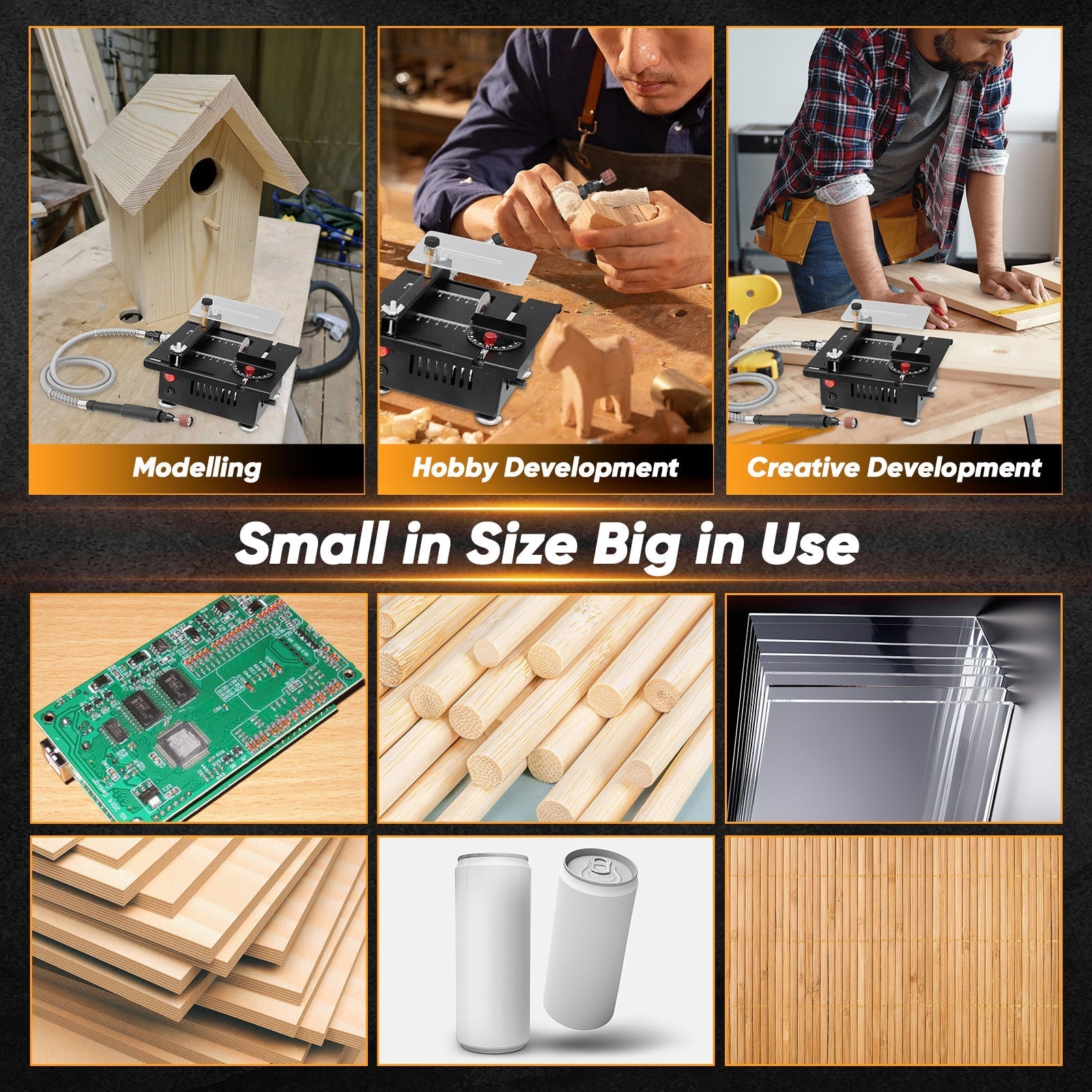 Multi-Functional Mini Table Saw | Precision Cutting and DIY Work