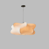 Japanese Silk Pendant Light in Wabi Sabi Style for Home Decor & Ambient Lighting