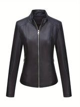 Women’s Casual Motorcycle Jacket – Simple & Versatile Everyday Outerwear