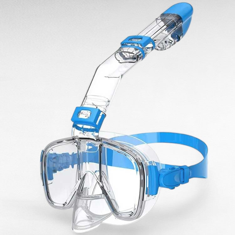 Foldable Snorkel Mask with Anti-Fog Lens and Adjustable Strap for Easy Underwater Exploration