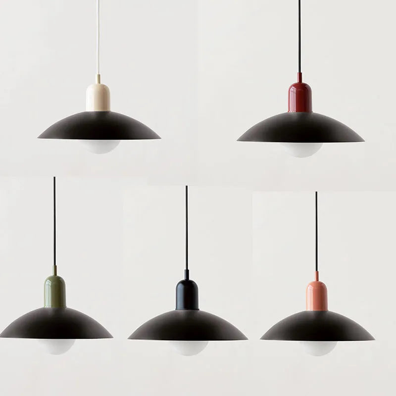 LED Bauhaus Pendant Light Fixture - Colorful Macaron Design for Kitchen, Dining Room & Modern Interiors