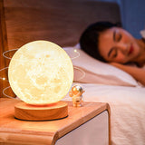 Levitating Illusion Color Option Rotating Magnetic Moon Lamp