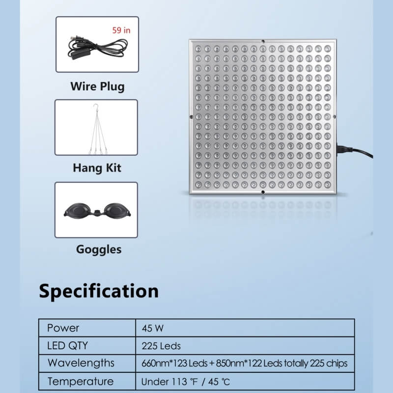 Infrared Red Light Photherapy Therapy Lamp Machine for Psoriasis and Rosacea