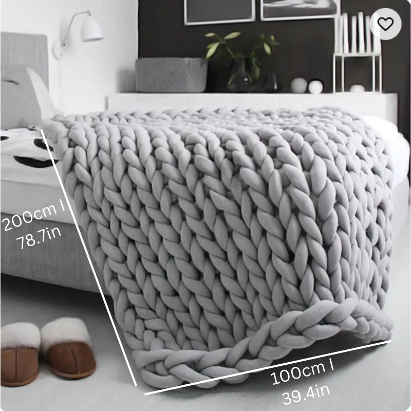 Weighted Organic Cotton Blanket | Breathable, Machine Washable & Ideal for Year-Round Comfort