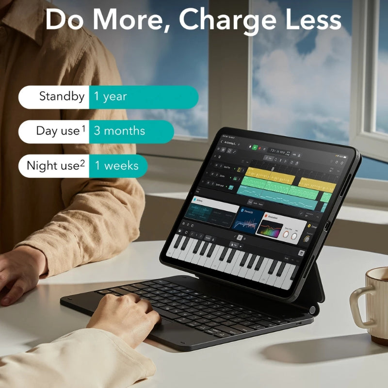 360 Magnetic Keyboard Case For iPad