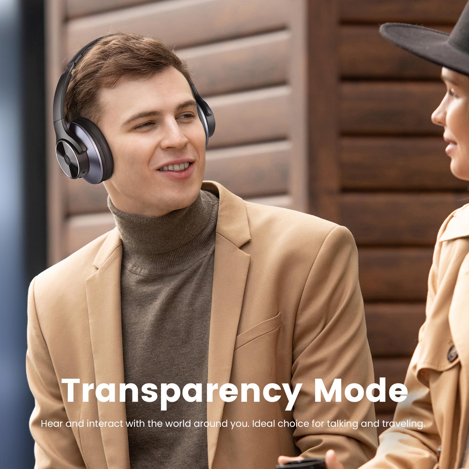 OneOdio A-Series Active Noise Cancelling Wireless Headphones – Over-Ear Comfort | Bluetooth 5.0 - Built-in Microphone, Type C Charging & Carry Case