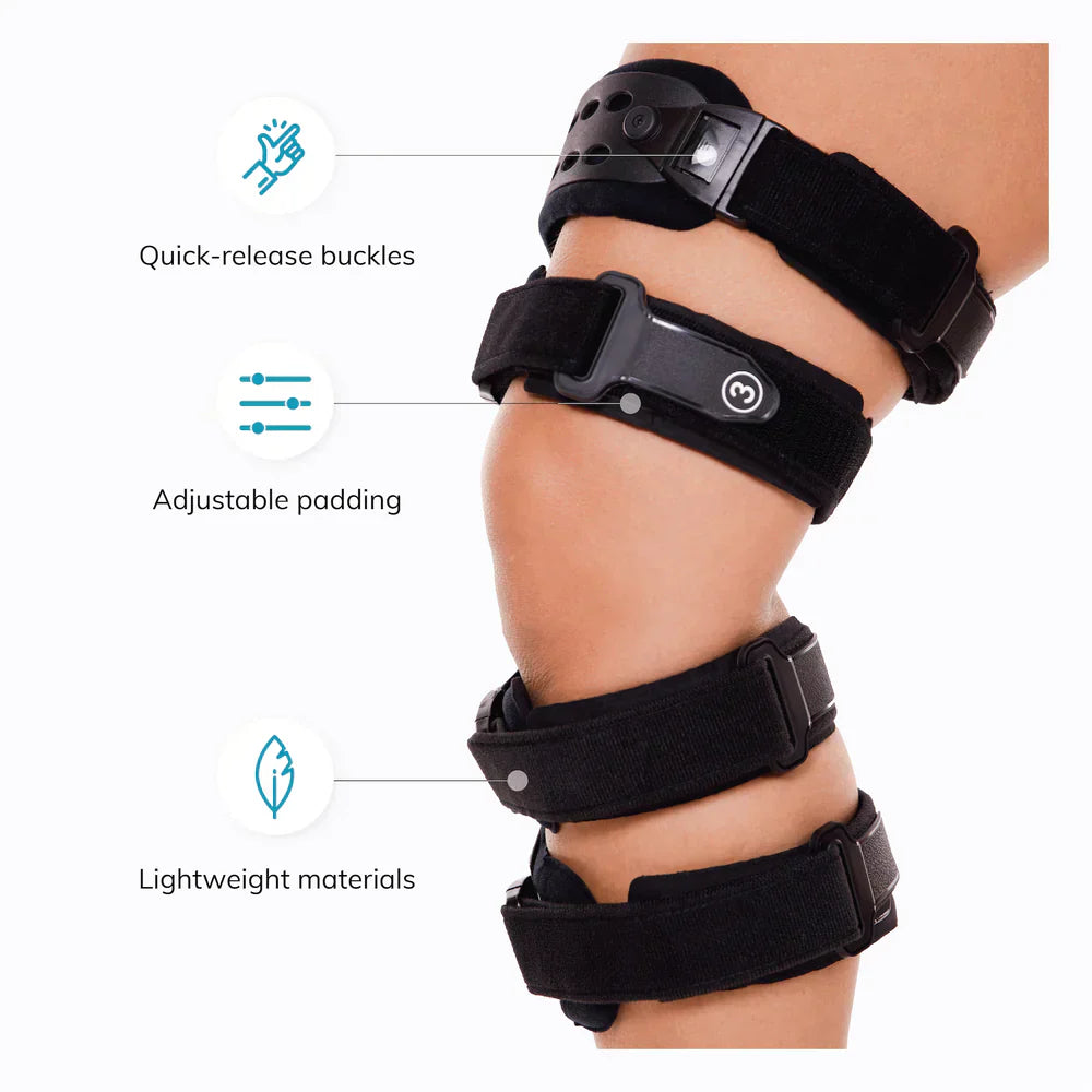 Osteoarthritis Unloader Knee Brace | Medial & Lateral Support for Bone-on-Bone Arthritis Relief, Adjustable Size for Enhanced Comfort