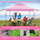 10 x 17.6 FT Outdoor Instant Pop-up Canopy Tent for Market Picnic with Dual Half Awnings & Wheeled Bag
