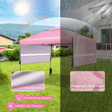 10 x 17.6 FT Outdoor Instant Pop-up Canopy Tent for Market Picnic with Dual Half Awnings & Wheeled Bag