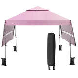 10 x 17.6 FT Outdoor Instant Pop-up Canopy Tent for Market Picnic with Dual Half Awnings & Wheeled Bag
