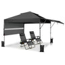 10 x 17.6 FT Outdoor Instant Pop-up Canopy Tent for Market Picnic with Dual Half Awnings & Wheeled Bag