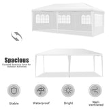 10 x 20 FT Outdoor Gazebo Canopy Tent Party Wedding Event Tent with 4 Removable Sidewalls & Carry Bag