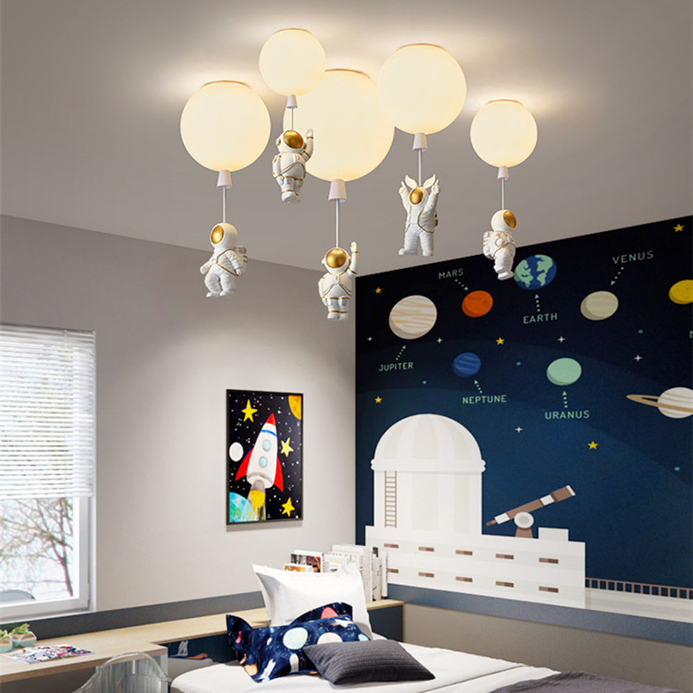 Fateh Modern Moon/Astronauts LED Ceiling Lamp of Acrylic