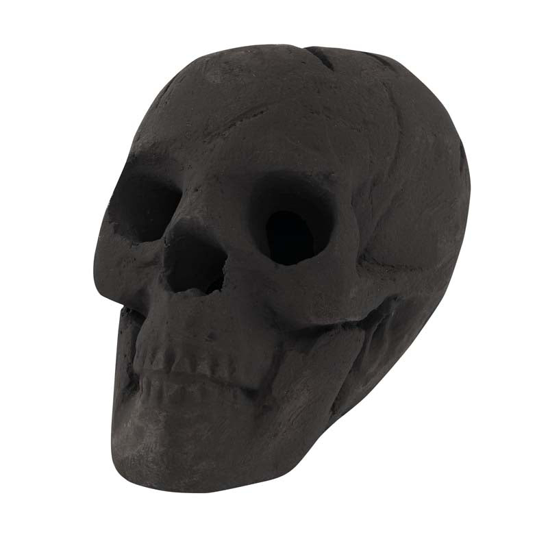 Halloween Fire Pit Skull Ceramic, Fireproof Human Skull Fire Pit Stones, Reusable Fire Pit Skull Shaped Halloween Decoration