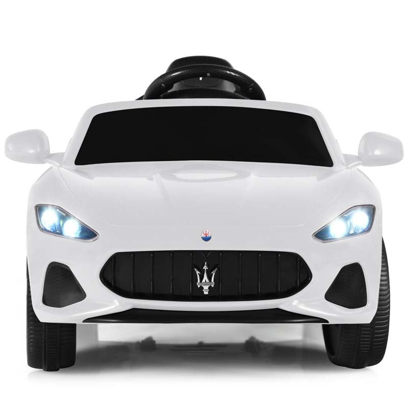 4-Wheel Licensed Maserati Kids Ride On Car, 12V Battery Powered Electric Toy Car with Parent Remote Control, Lights, Horn, Music