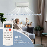 12000 BTU 21 SEER2 Mini Split Air Conditioner & Heater Ductless Inverter System, 208-230V Wall-Mounted AC Unit with Heat Pump