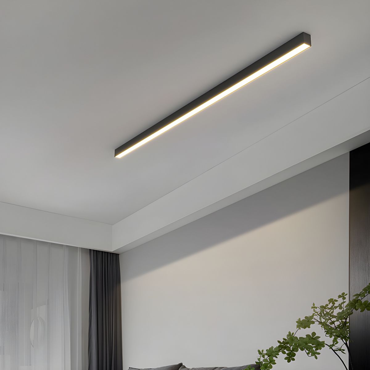 Edge Linear LED Flush Mount Ceiling Light – Stylish and Versatile Lighting Solution