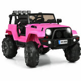 Kids Ride on Car 12V Battery Powered Electric Riding Toy Truck with Remote Control & LED Lights