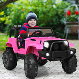 Kids Ride on Car 12V Battery Powered Electric Riding Toy Truck with Remote Control & LED Lights