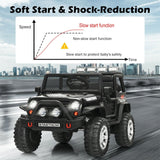 Kids Ride on Jeep Car 12V Battery Powered Electric Riding Toy Truck with Remote Control, Lights & Music