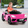 12V Licensed Chevrolet Corvette C8 Kids Ride On Car, Electric Toy Car with Remote Control, 4-Wheel Spring Suspension