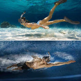 Foldable Snorkel Mask with Anti-Fog Lens and Adjustable Strap for Easy Underwater Exploration