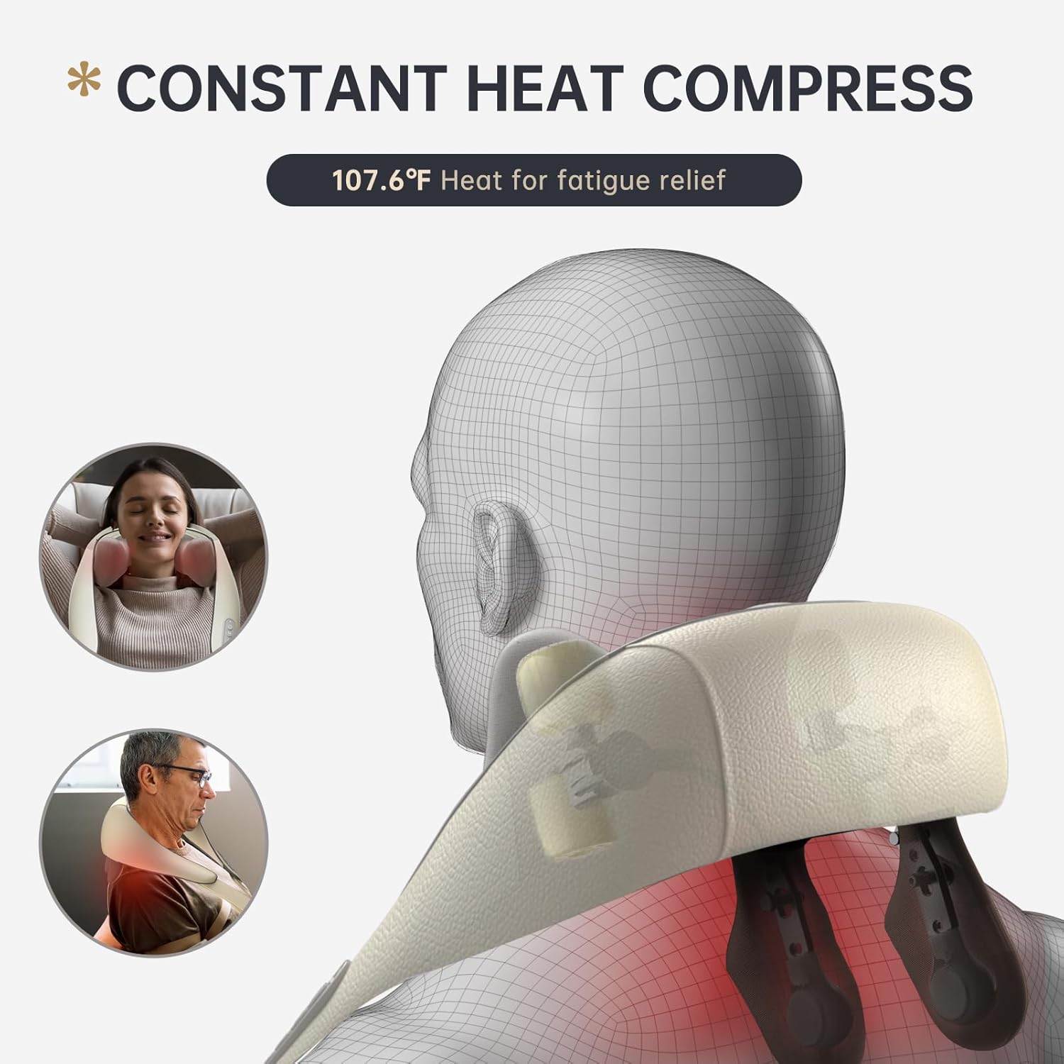 Heated Massage Chair with Back & Neck Cushion – Shiatsu Massage for Total Comfort